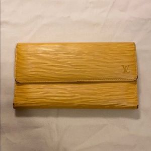 Louis Vuitton International Yellow Epi Wallet